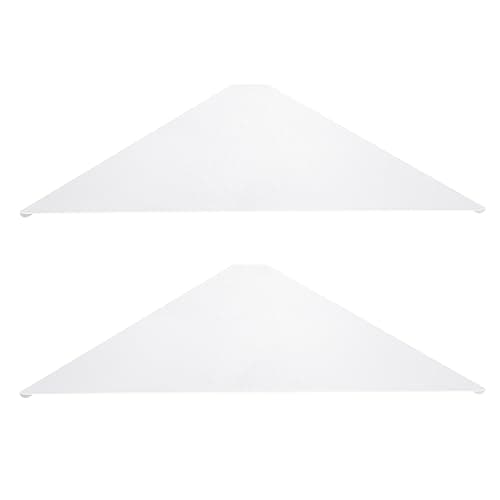 White Metal Wall Corner Shelf Set of 2 for Living Room, Bedroom, Bathroom