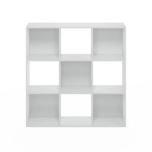 Furinno Pelli 9-Cube White Storage Organizer for Clothing and Closets