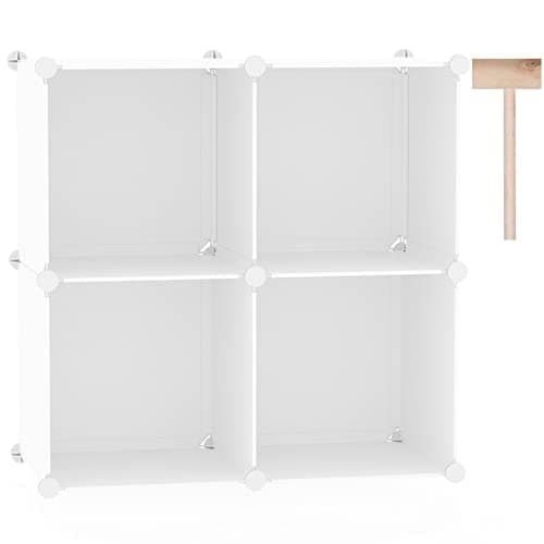 C&AHOME Cube Storage Organizer, 4-Cube Shelves, Black SHS04A