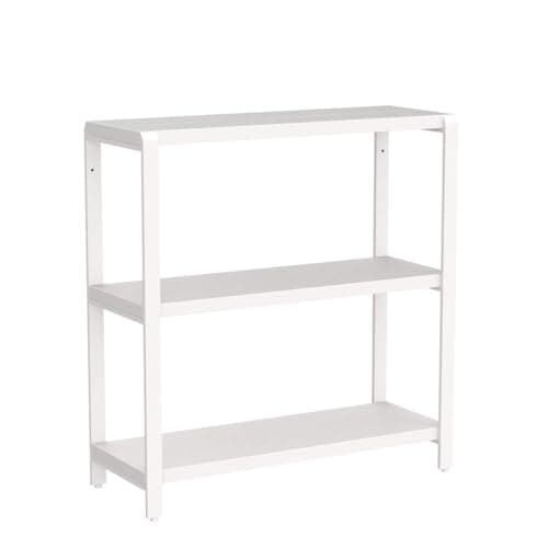 Rustic Wood and Metal 3-tier Bookshelf for Living Room Bedroom