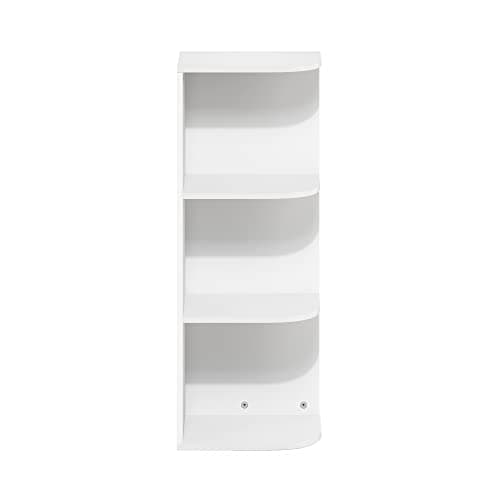 Furinno Pasir 3-Tier Corner Open Shelf, White