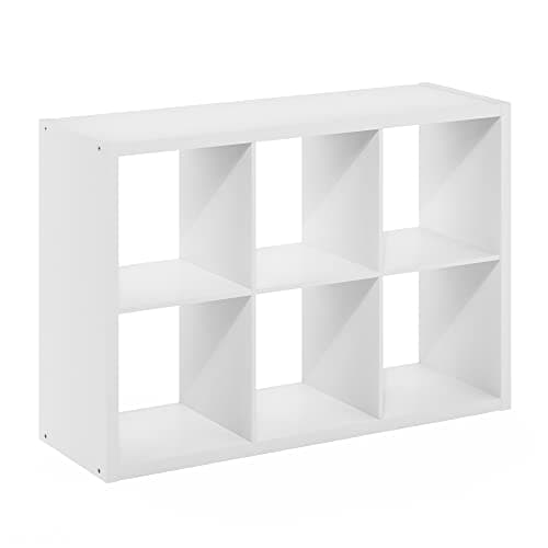 Furinno 6-Cube Decorative Storage Organizer, White