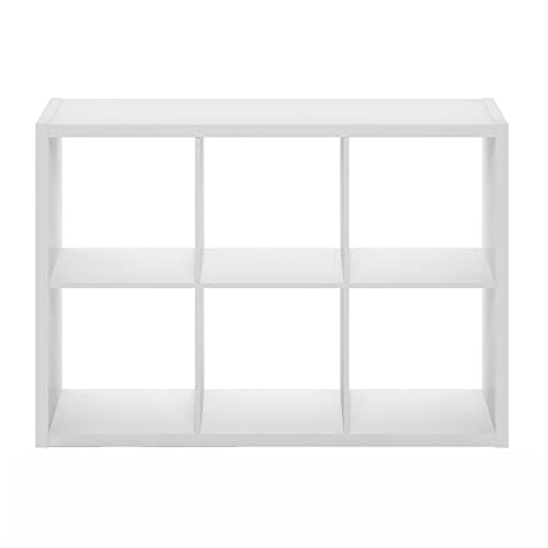 Furinno 6-Cube Decorative Storage Organizer, White