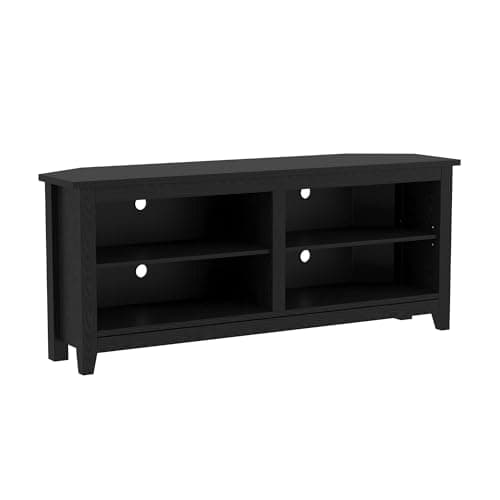 Walker Edison Maxwell 2 Shelf Espresso Corner TV Stand 65 Inches