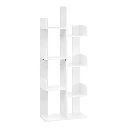 VASAGLE Rustic Brown Tree-Shaped Bookshelf with 8 Shelves