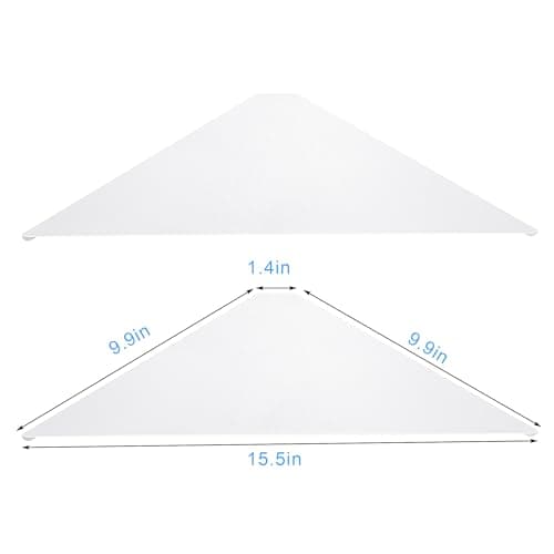 White Metal Wall Corner Shelf Set of 2 for Living Room, Bedroom, Bathroom