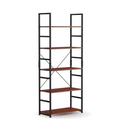 NUMENN 3 Tier Slim Bookshelf for Home StorageVintage