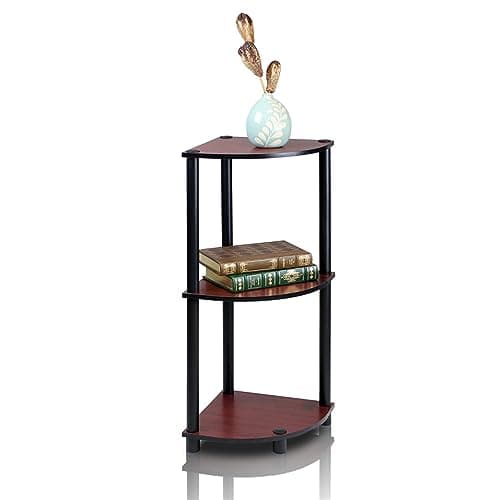 Furinno Turn-N-Tube 4-Tier Corner Grey/Black Display Rack