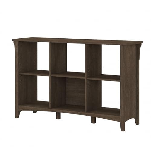 Bush Furniture Salinas 6 Cube Organizer - Pure White & Shiplap Gray
