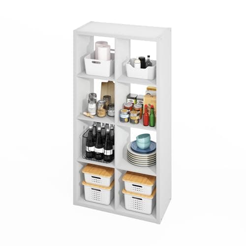 Furinno Reed French Oak 5-Tier Corner Storage Shelf