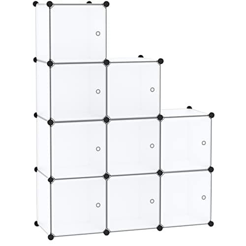 C&AHOME Cube Storage Organizer with Doors Black