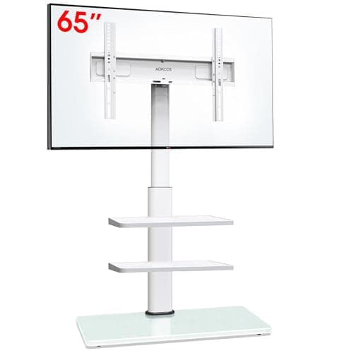 8 Level Adjustable Swivel TV Stand for 32-65" TVs, MAX VESA 400x400mm