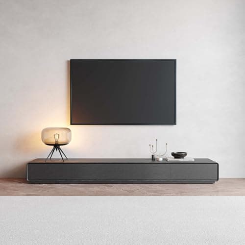POVISON Modern Walnut TV Stand, 78 Inch Solid Wood with 4 Drawers, Full Assembled (TV Stand Only)