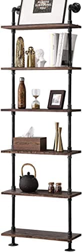 BOSURU Rustic Wood Ladder Shelf for Living Room Decor