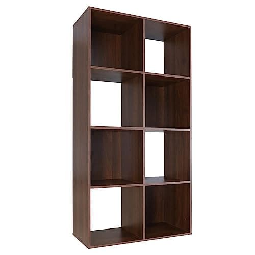 Amazon Basics Storage Cube Shelf Organizer, 8 Cubes, Espresso