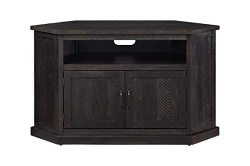 Rustic Corner TV Stand for Martin Svensson Home, Antique Black and Honey Tobacco