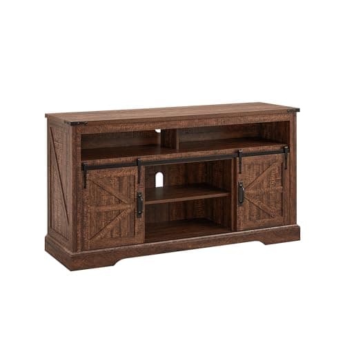 OKD Farmhouse 65+" TV Stand with Sliding Door & Storage
