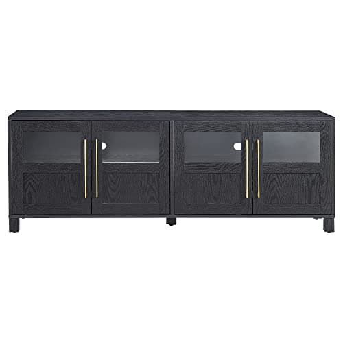Henn&Hart Holbrook 68" Wide Black Grain TV Stand