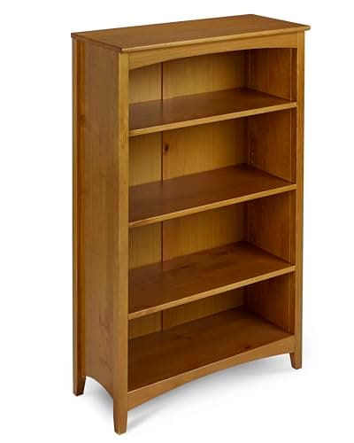 Cherry Shaker Style 4 Shelf Adjustable Bookcase 48" High