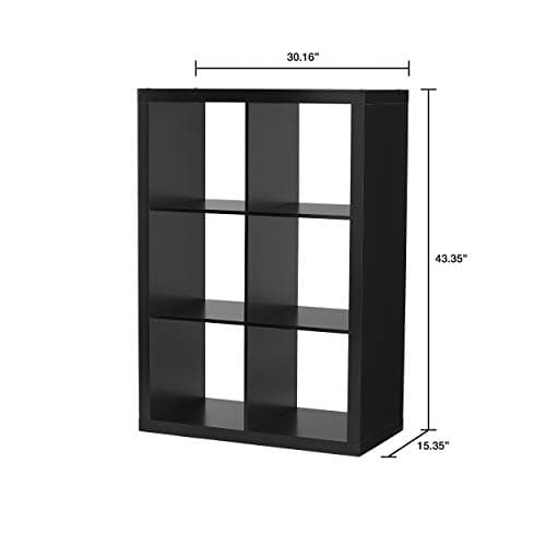 Better Homes & Gardens Weathered Bookshelf Storage Cabinet (White 4-Cube, Solid Black 6-Cube)