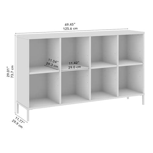 Bush Furniture Essence 8 Cube Organizer in White | Home Office and Beyond