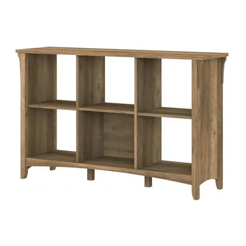 Bush Furniture Salinas 6 Cube Organizer - Pure White & Shiplap Gray