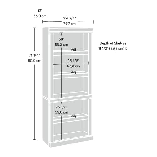 Sauder Heritage Hill Library/Book Shelf, Classic Cherry Finish