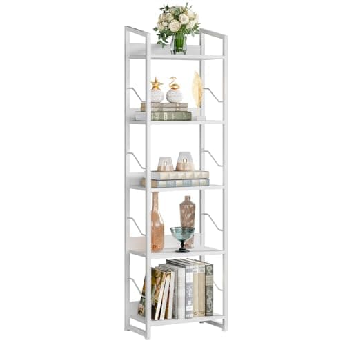 Rustic Brown 3-Tier Industrial Bookshelf for Home Office and Bedroom