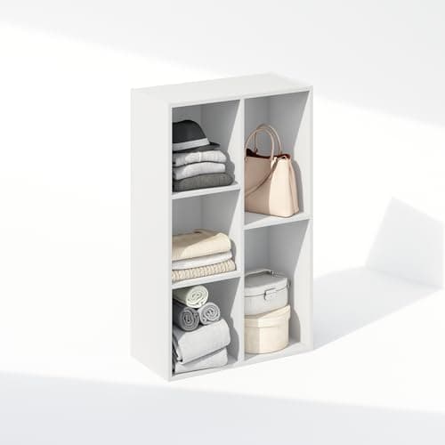 5-Cube White Closet Storage Organization