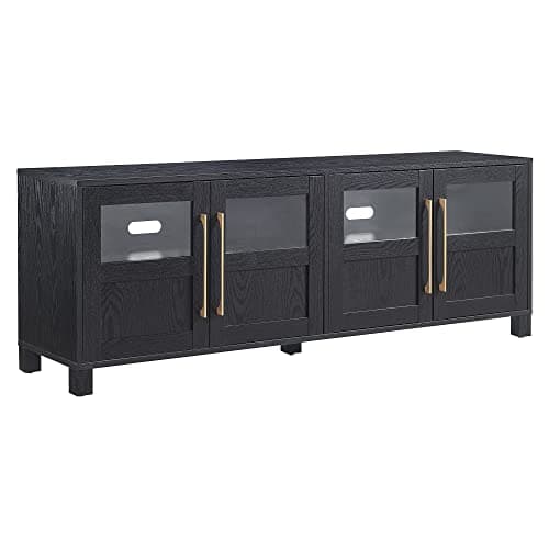 Henn&Hart Holbrook 68" Wide Black Grain TV Stand