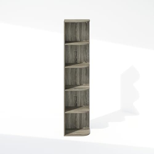 Furinno Reed French Oak 5-Tier Corner Storage Shelf