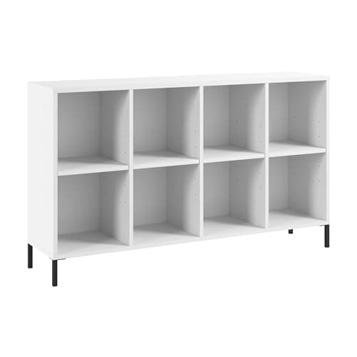 Bush Furniture Essence 8 Cube Organizer in White | Home Office and Beyond