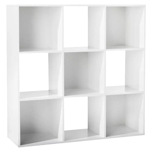SIPAL 11" White 9-Cube Organizer Shelf