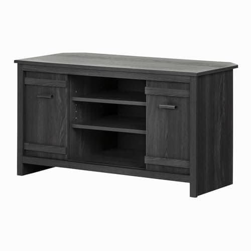 South Shore Weathered Oak Exhibit Corner Stand, Up to 42" TVs