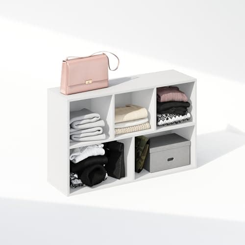 5-Cube White Closet Storage Organization