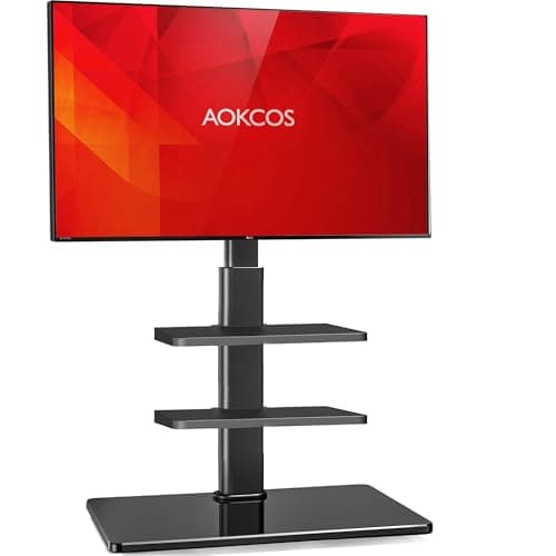 8 Level Adjustable Swivel TV Stand for 32-65" TVs, MAX VESA 400x400mm