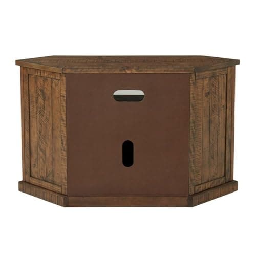 Martin Svensson Natural Solid Wood Corner TV Stand