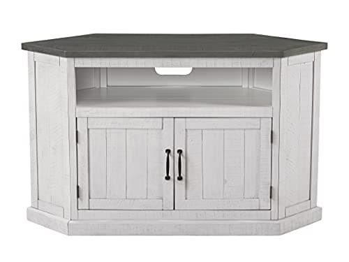 Rustic Corner TV Stand for Martin Svensson Home, Antique Black and Honey Tobacco