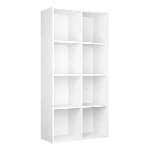 28" Subby 4-Cube Storage Organizer, White Bookcase for Home and Office
