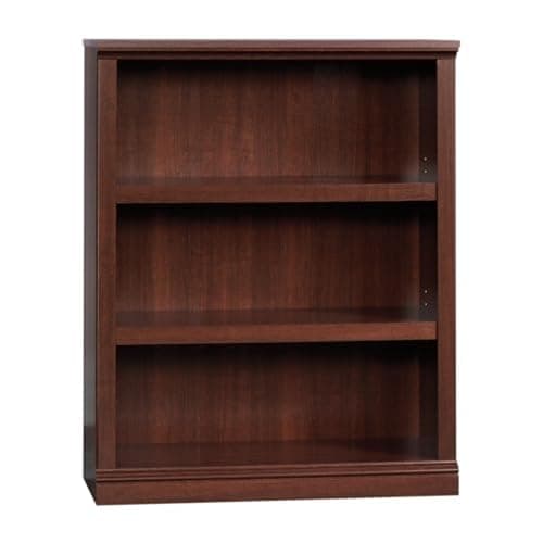 Sauder Estate Black 3 Tier Bookshelf for Home Office and Living Room