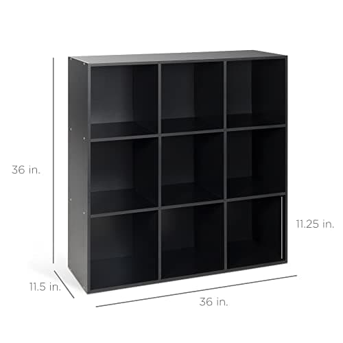 Customizable 9-Cube Storage Organizer - Black