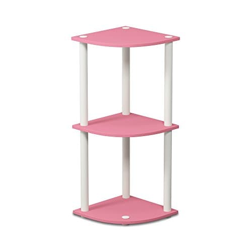 Furinno Turn-N-Tube 4-Tier Corner Grey/Black Display Rack