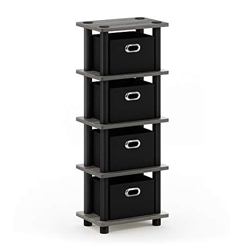Furinno White Open Back Cube Storage Organizer, 16-Cube Shelf