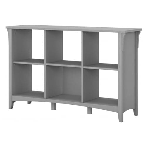 Bush Furniture Salinas 6 Cube Organizer - Pure White & Shiplap Gray