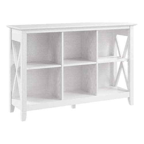 Bush Furniture Key West Small Pure White Oak Cube Bookcase