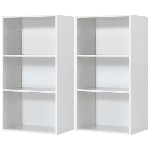 Giantex 3-Shelf Black Bookcase for Home Office and Bedroom