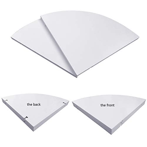 White 11 Inch Corner Wall Shelf Set for Kitchen, Living Room, Bathroom Decor