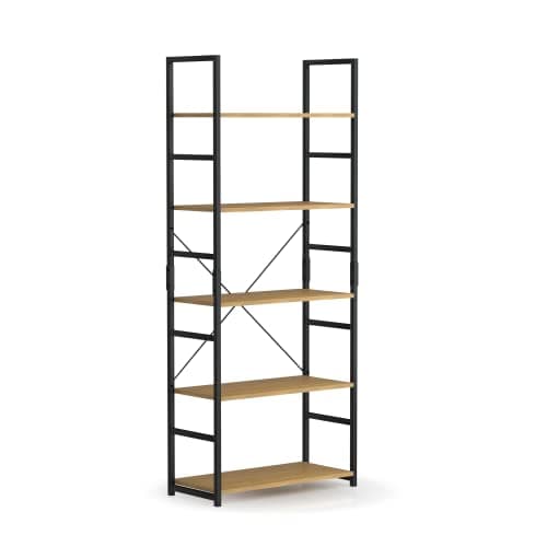 NUMENN 3 Tier Slim Bookshelf for Home StorageVintage