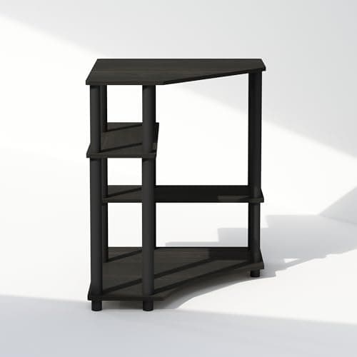 Furinno Turn-N-Tube Multipurpose Corner Shelf in Espresso/Black