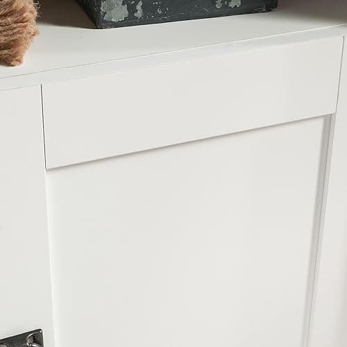 Sauder August Hill Corner TV Stand, Soft White Finish, for 50" TVs